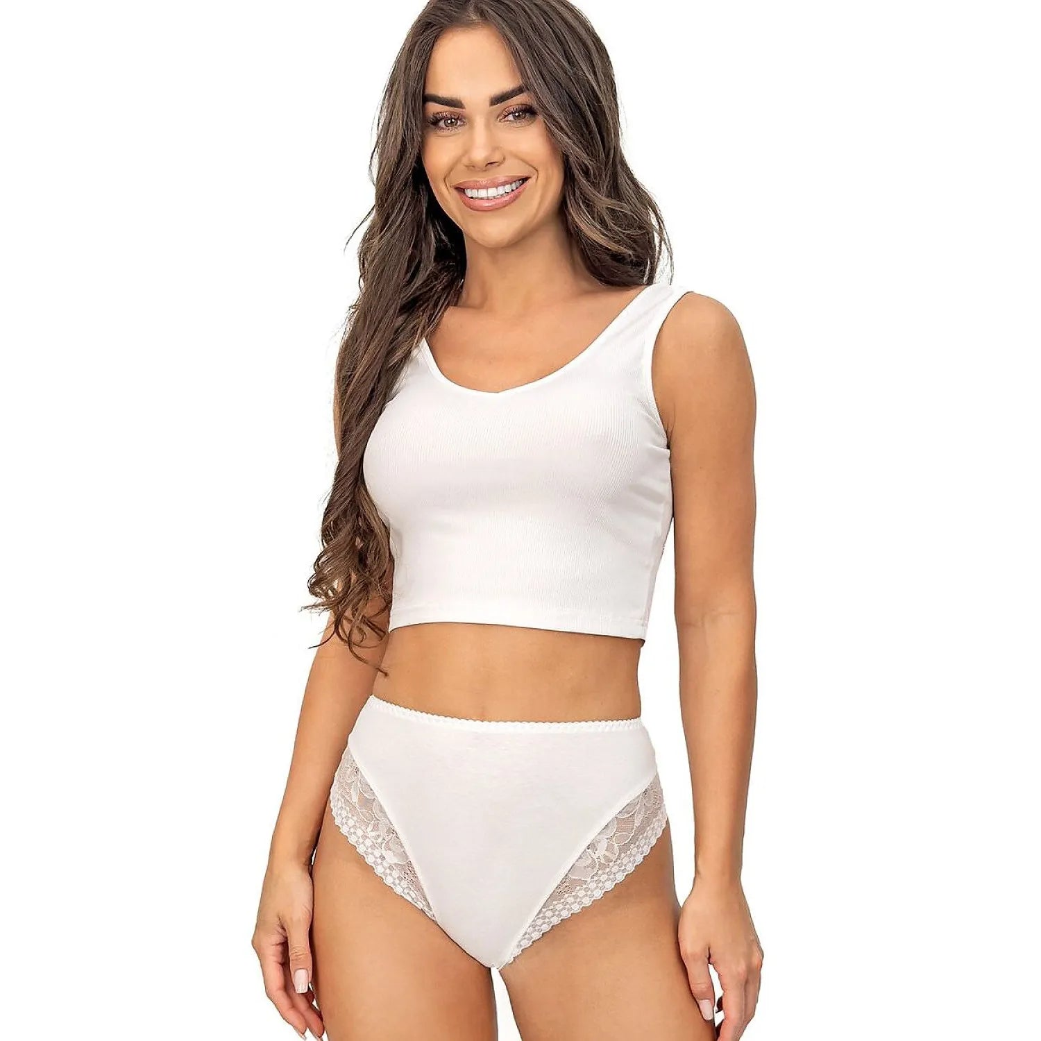 Culottes taille haute viscose dentelle confort silhouette femmes modèle 228524
