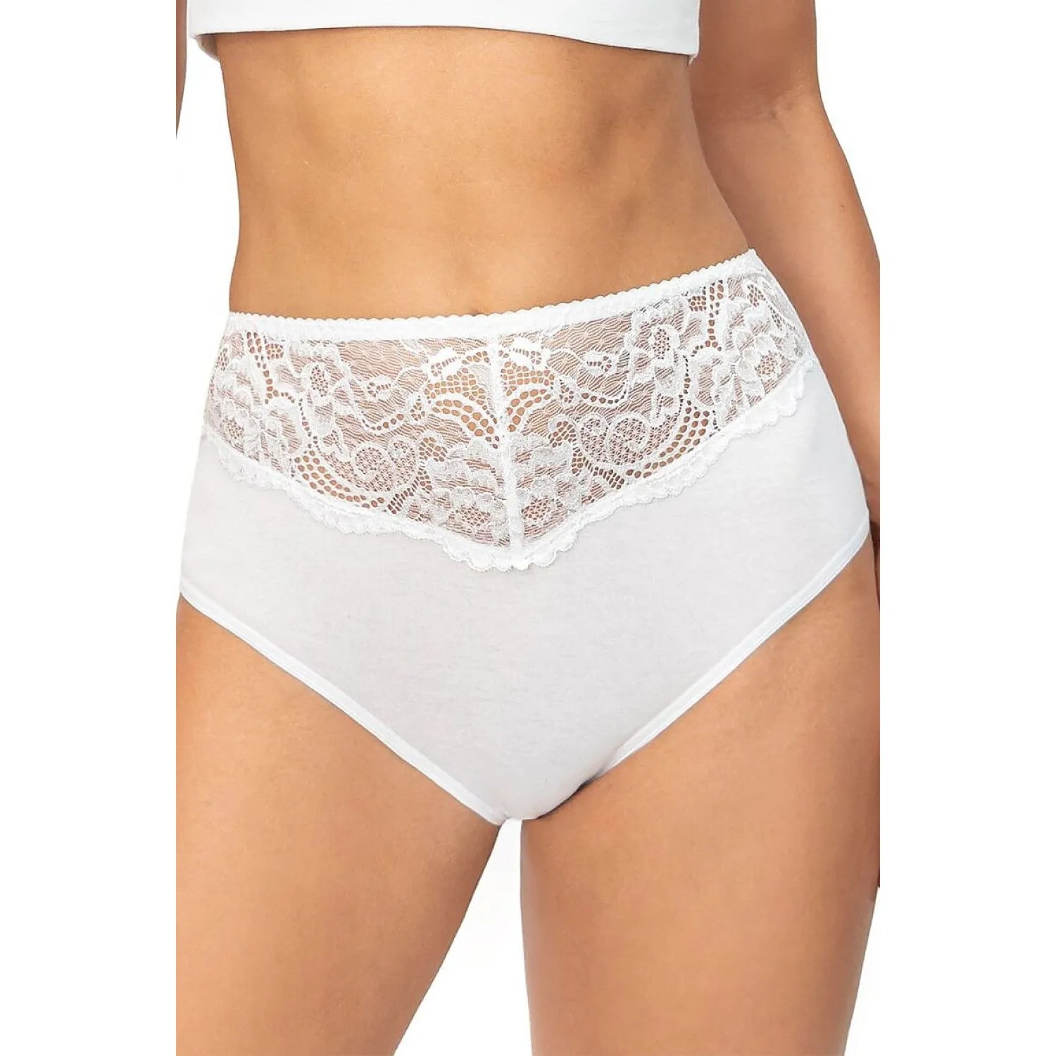 Culottes taille haute dentelle coton confort femme 243 Donna