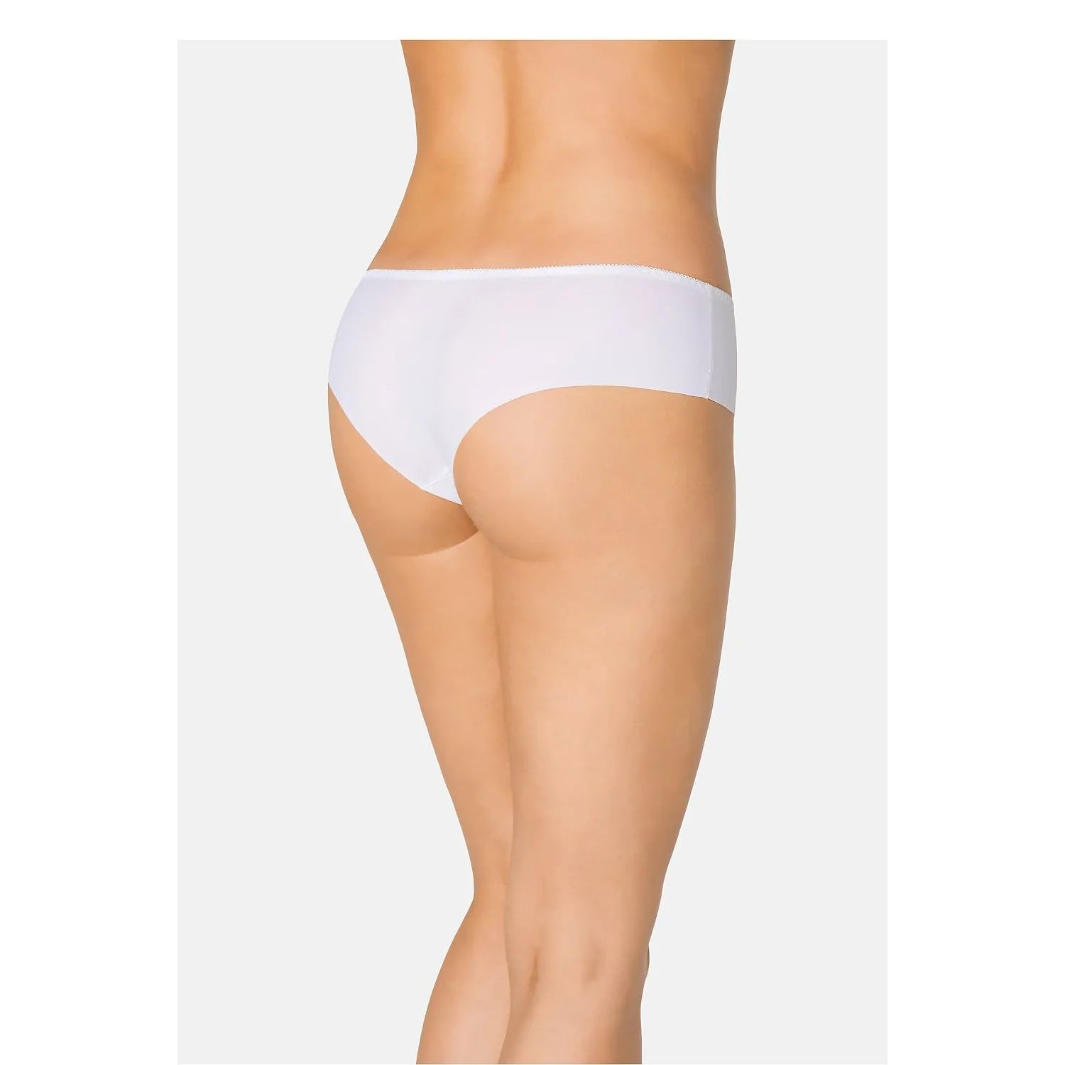 Culottes blanches taille basse sans coutures, coupe brésilienne, confortables et classiques, pour un style simple et élégant.
