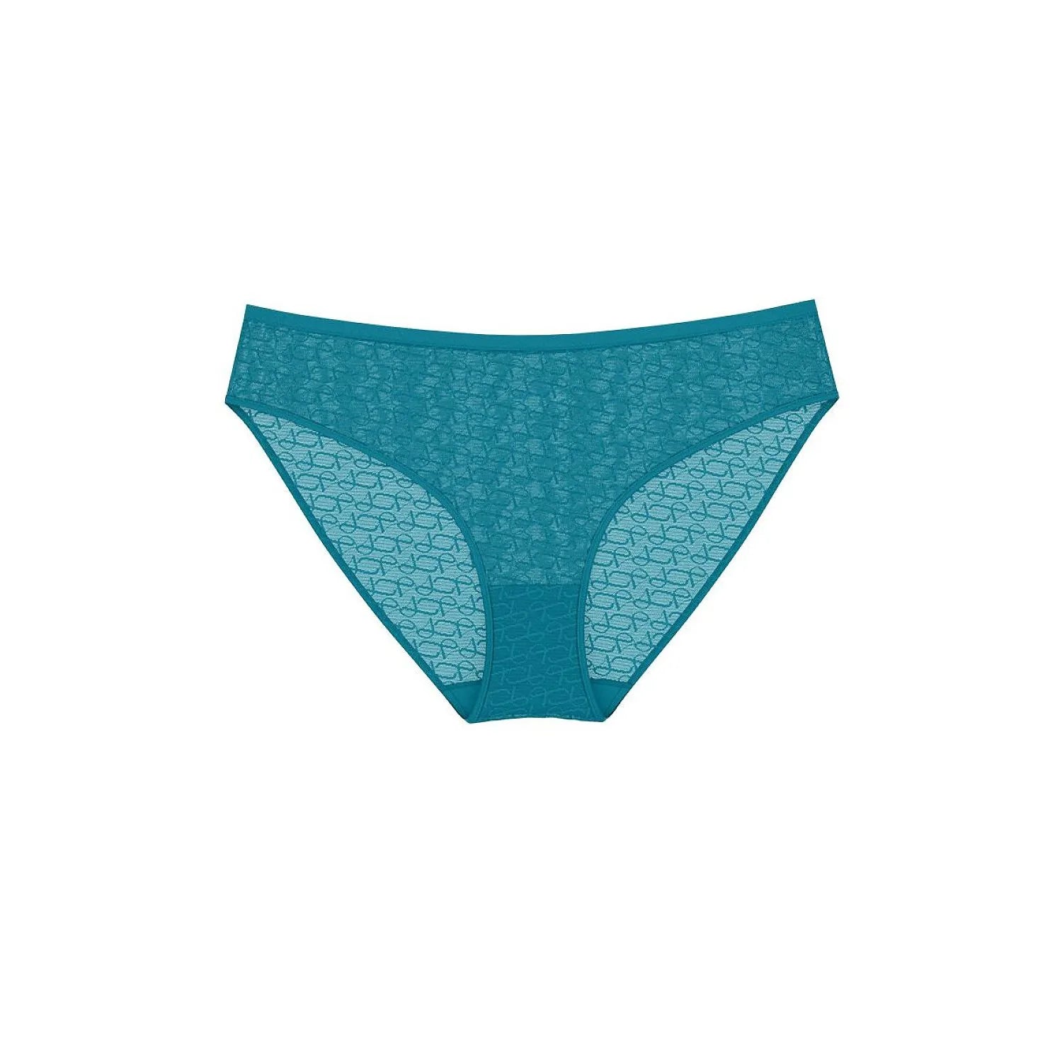 Culotte Triumph modèle 229117, bleu, semi-transparente, motif délicat, coupe Tai, élégance et confort quotidien.