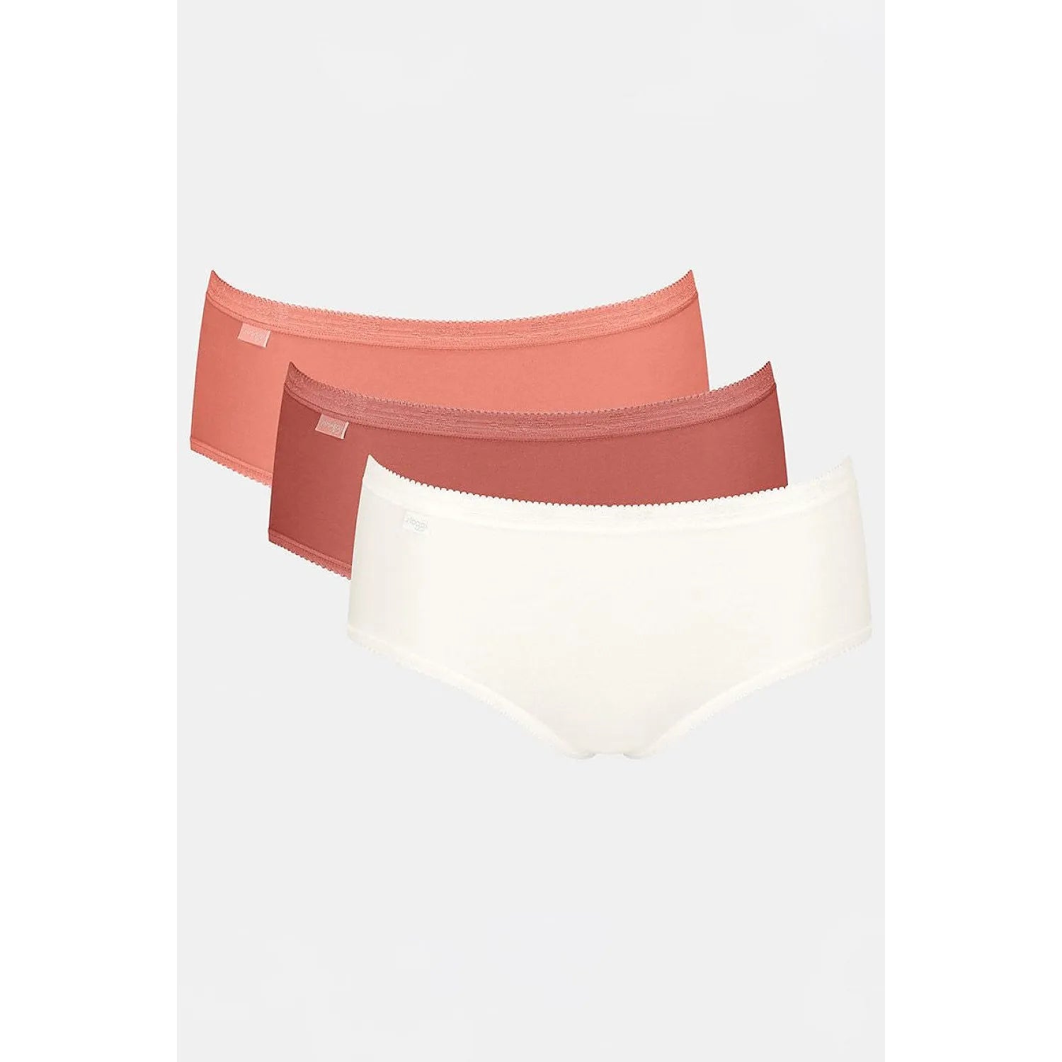 Culottes femmes coton confort style classique Sloggi Basic Midi 3 pièces