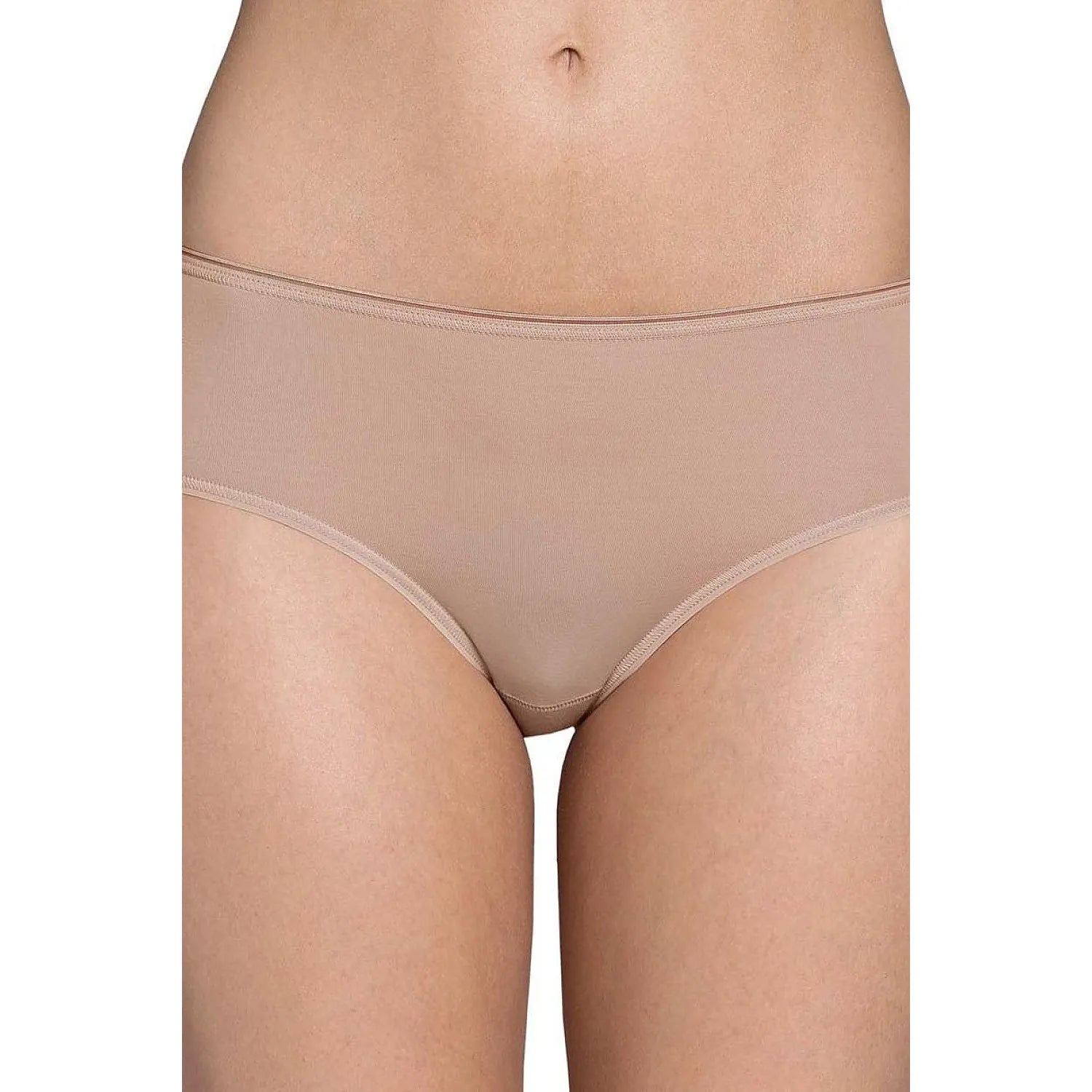 Culottes Sloggi Sensation Midi beige, coton respirant, coupe ergonomique, confort quotidien, liberté de mouvement.