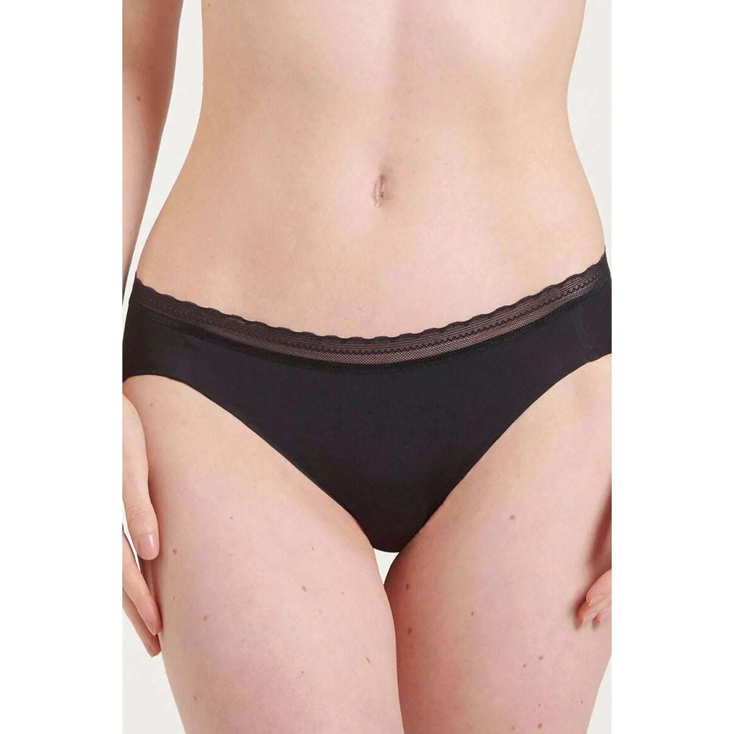 Culottes taille basse microfibre noire invisibles confort ajustement parfait Sloggi 229250