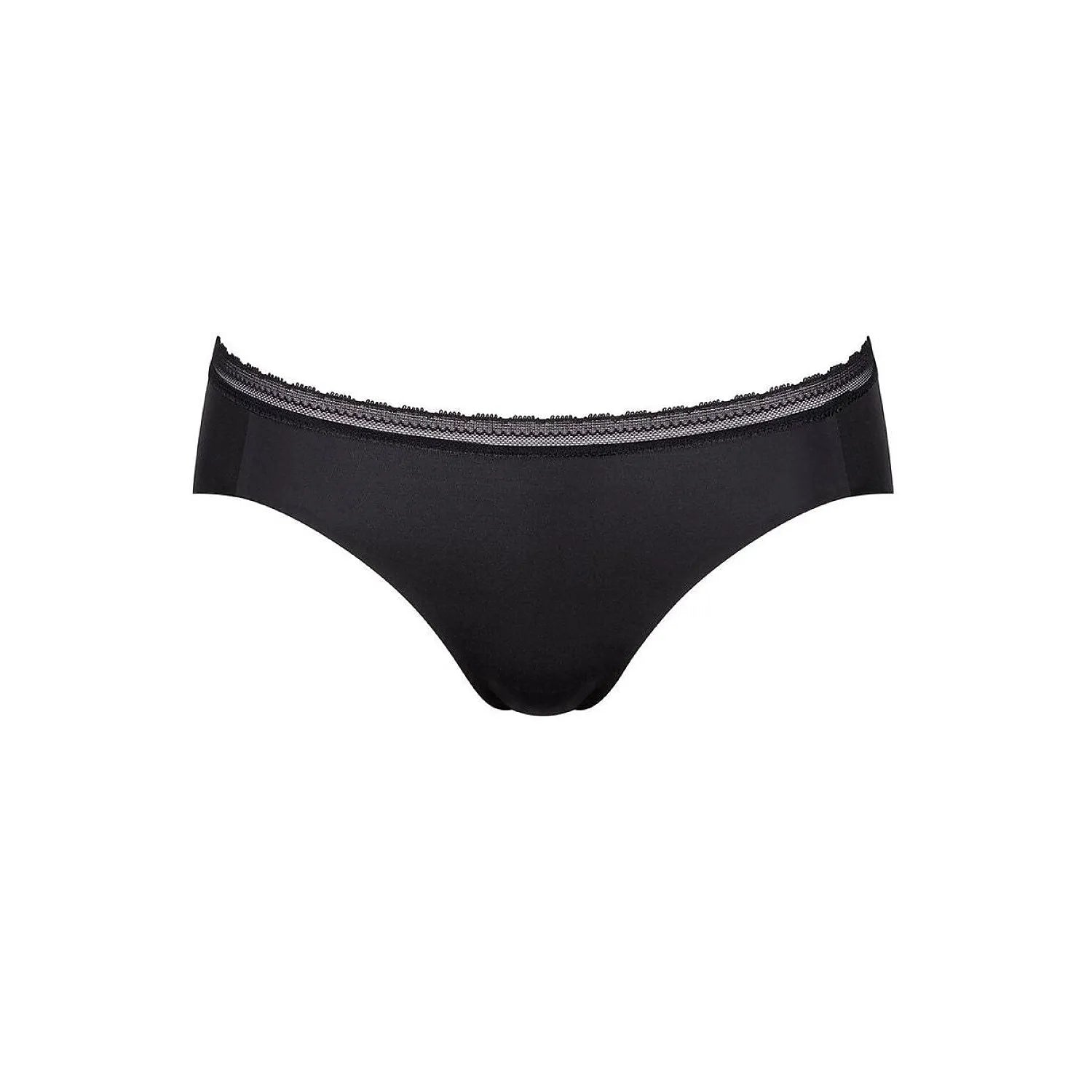 Culottes taille basse microfibre noire Sloggi, invisibles, confortables, ajustement parfait, élégance discrète.
