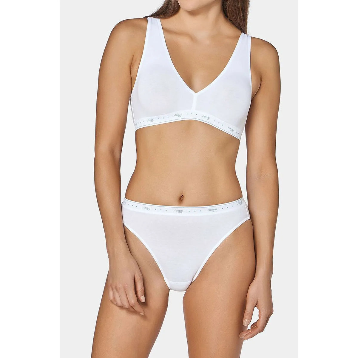 Culottes Tai blanches Sloggi 24/7 en coton, design minimaliste, ajustement parfait pour confort quotidien.