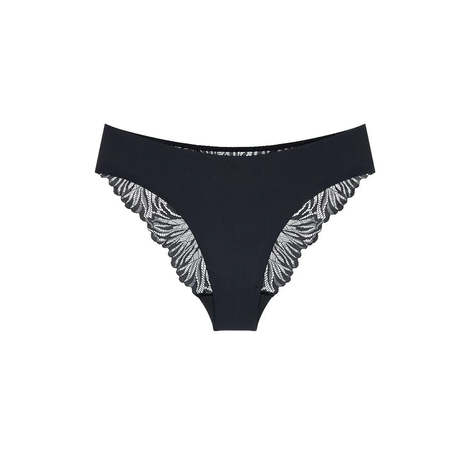 Culotte noire Triumph modèle 230009, microfibre douce, coupe moyenne, finition sans couture, détails élégants.