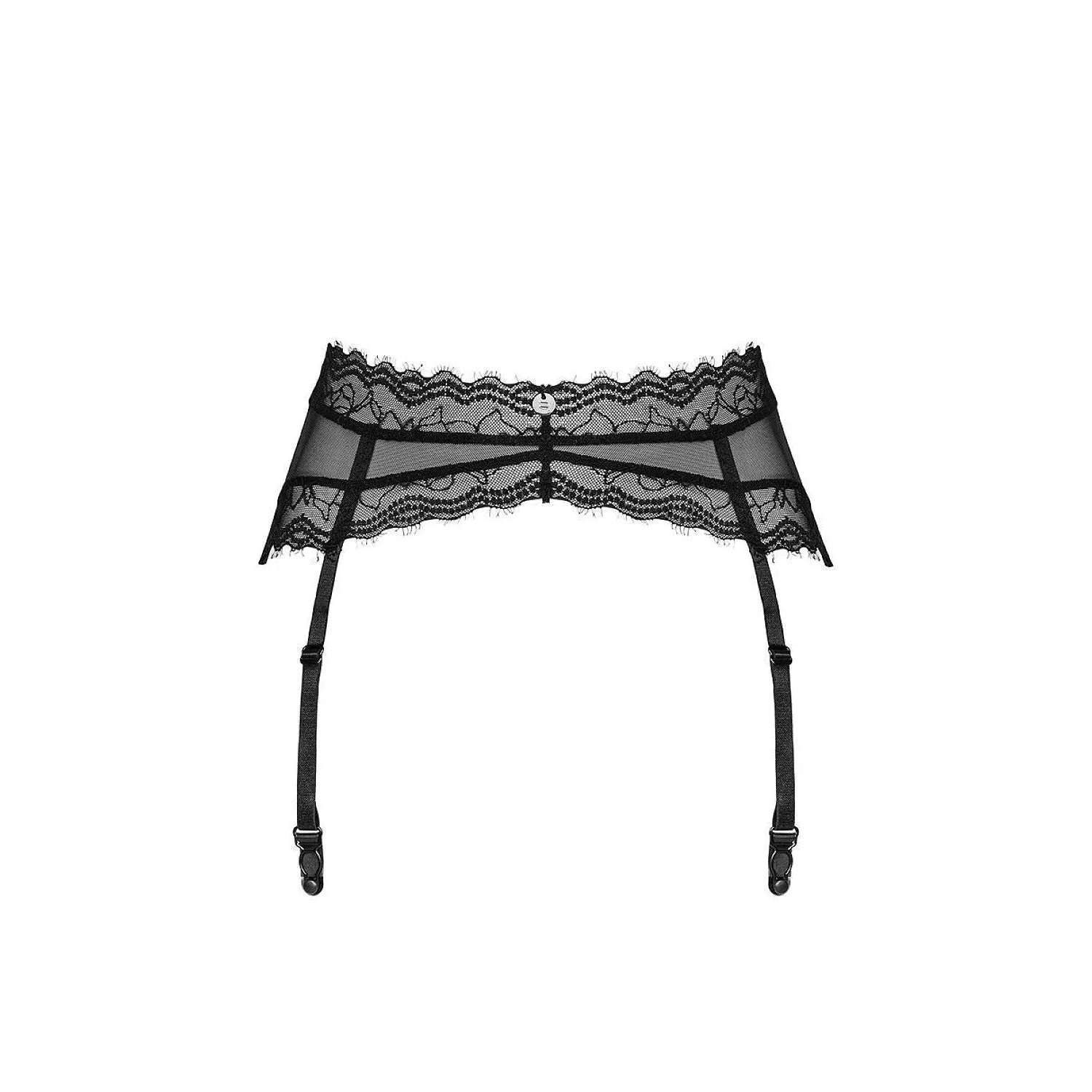 Jarretière dentelle noire Medilla, élégante et ajustée, avec motifs floraux, ambiance romantique et raffinée.