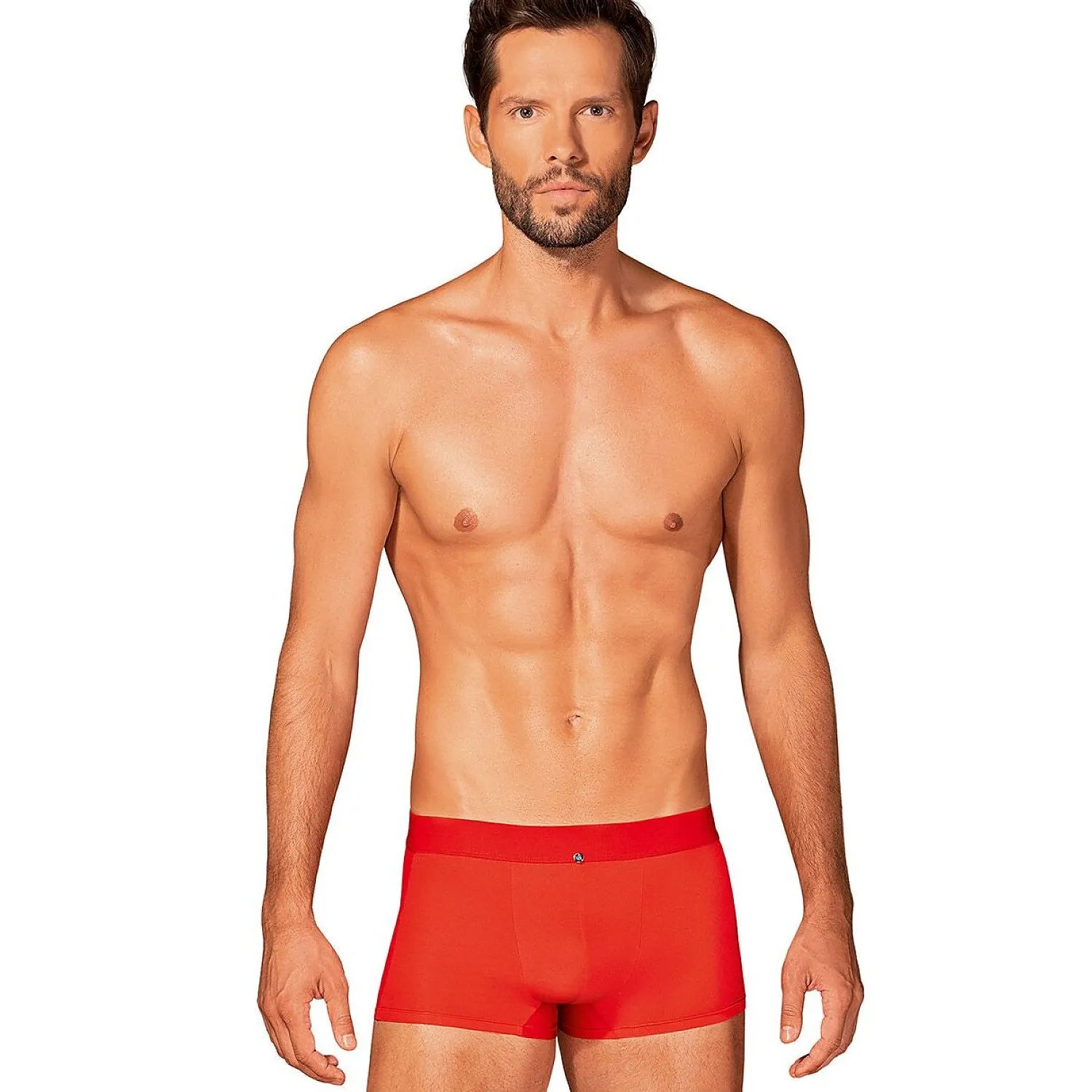 Boxer rouge moderne Boldero homme confort élastique semi-transparent taille L/XL
