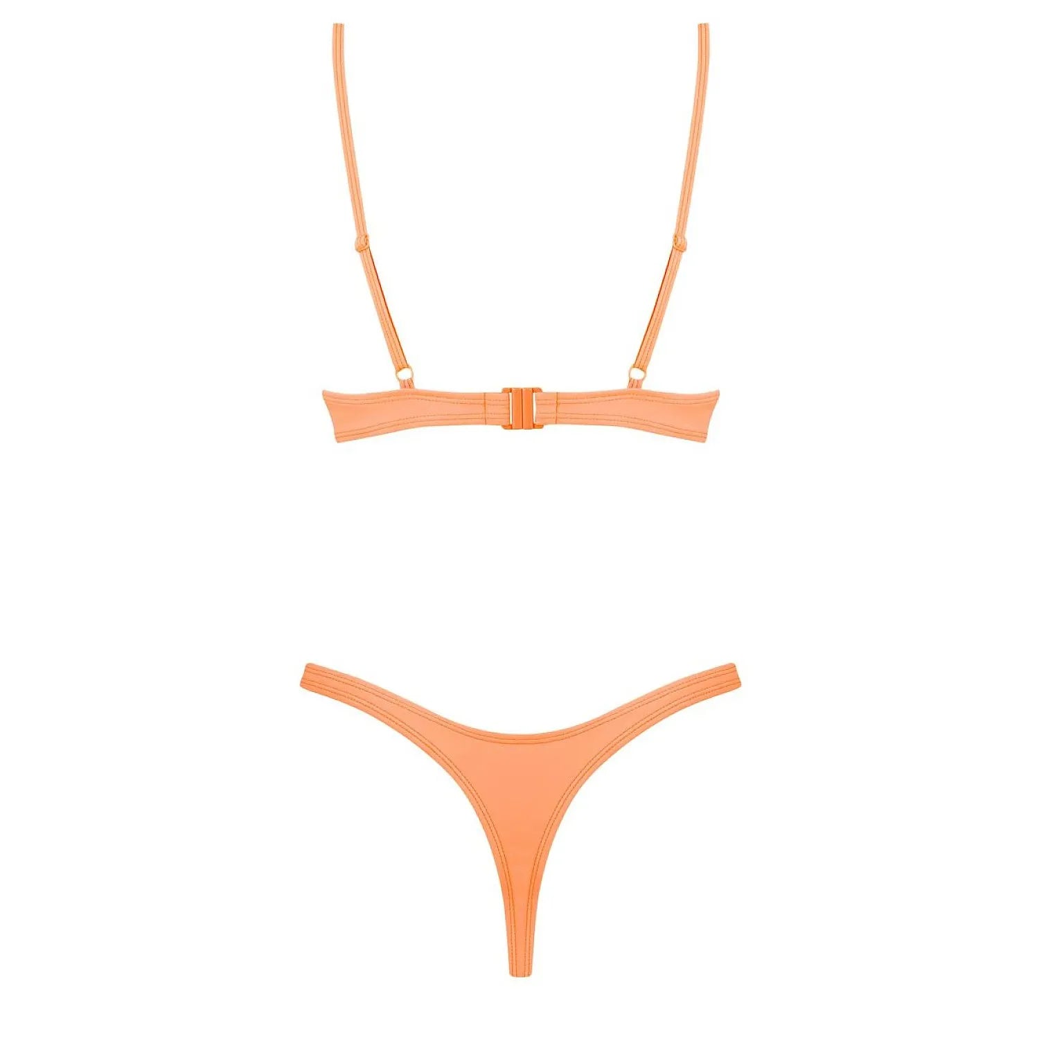 Bikini sportif néon Mexico Beach, strings échancrés, couleur vive, design énergisant, confort élasthanne polyamide.