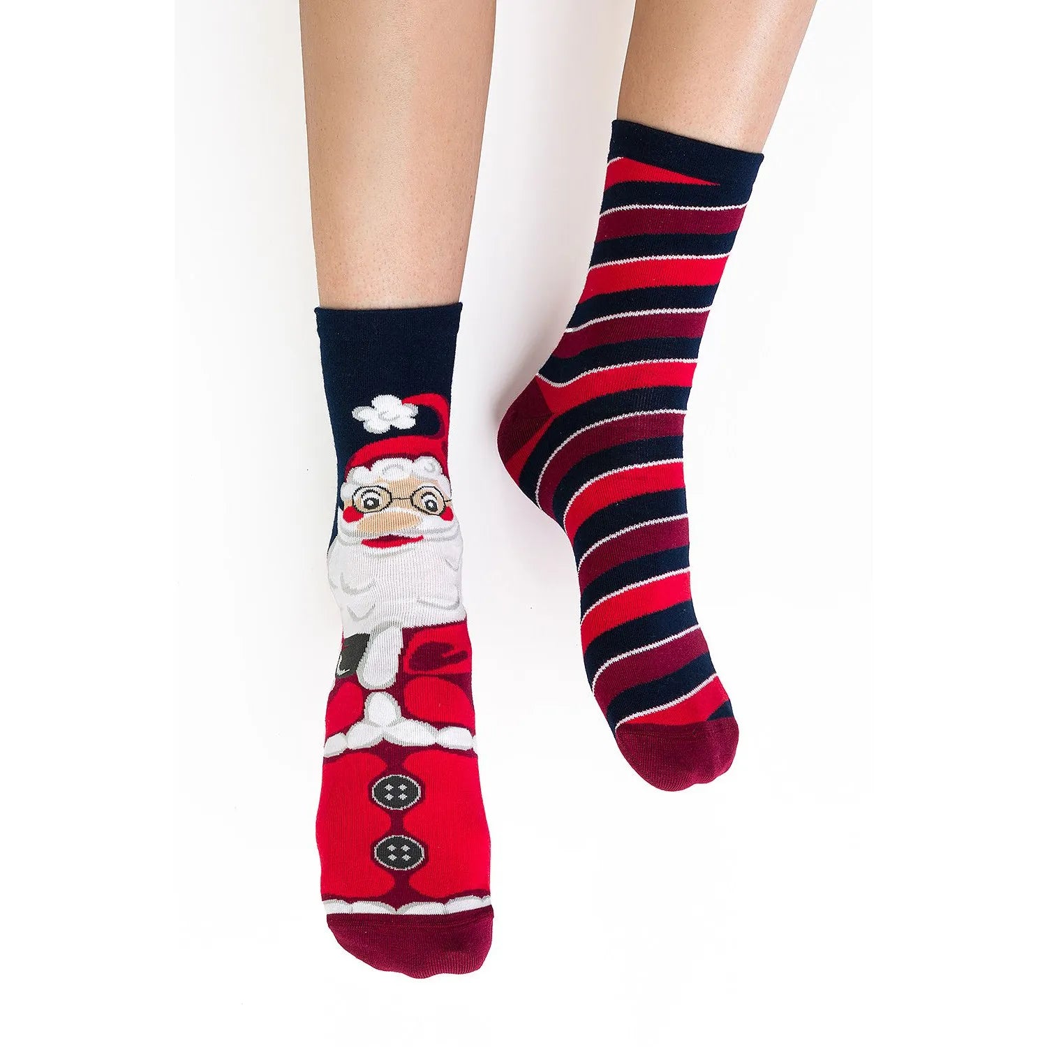 Chaussettes Noël femmes coton élasthanne peluche blanche modèle 173247 Steven