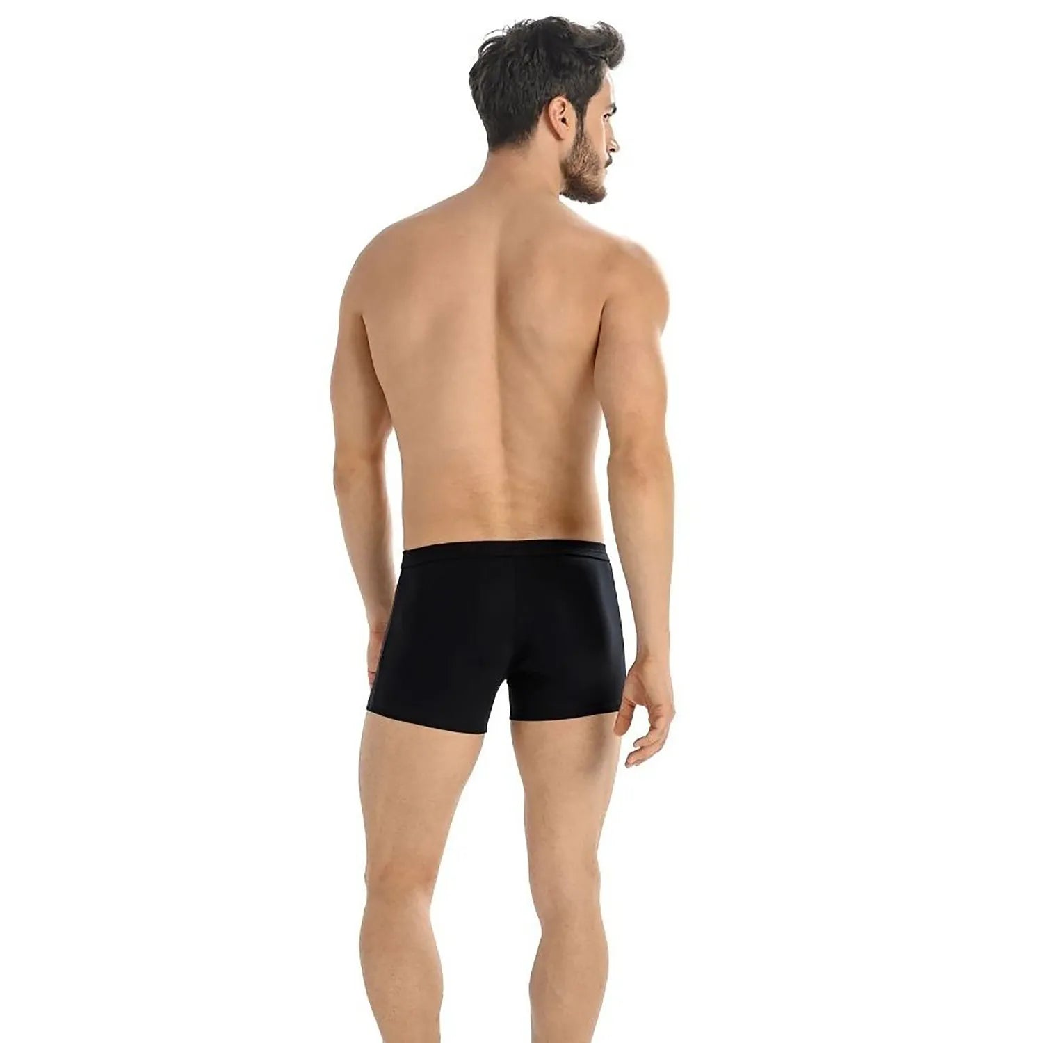Boxeur noir Teyli 182977 pour homme, ajusté, matière élastique, jambes serrées, bande élastique large.