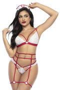 Déguisement Infirmière Sexy Dentelle Porte-Jarretelles