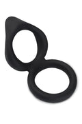 Double Cockring En Silicone Noir Multi Position
