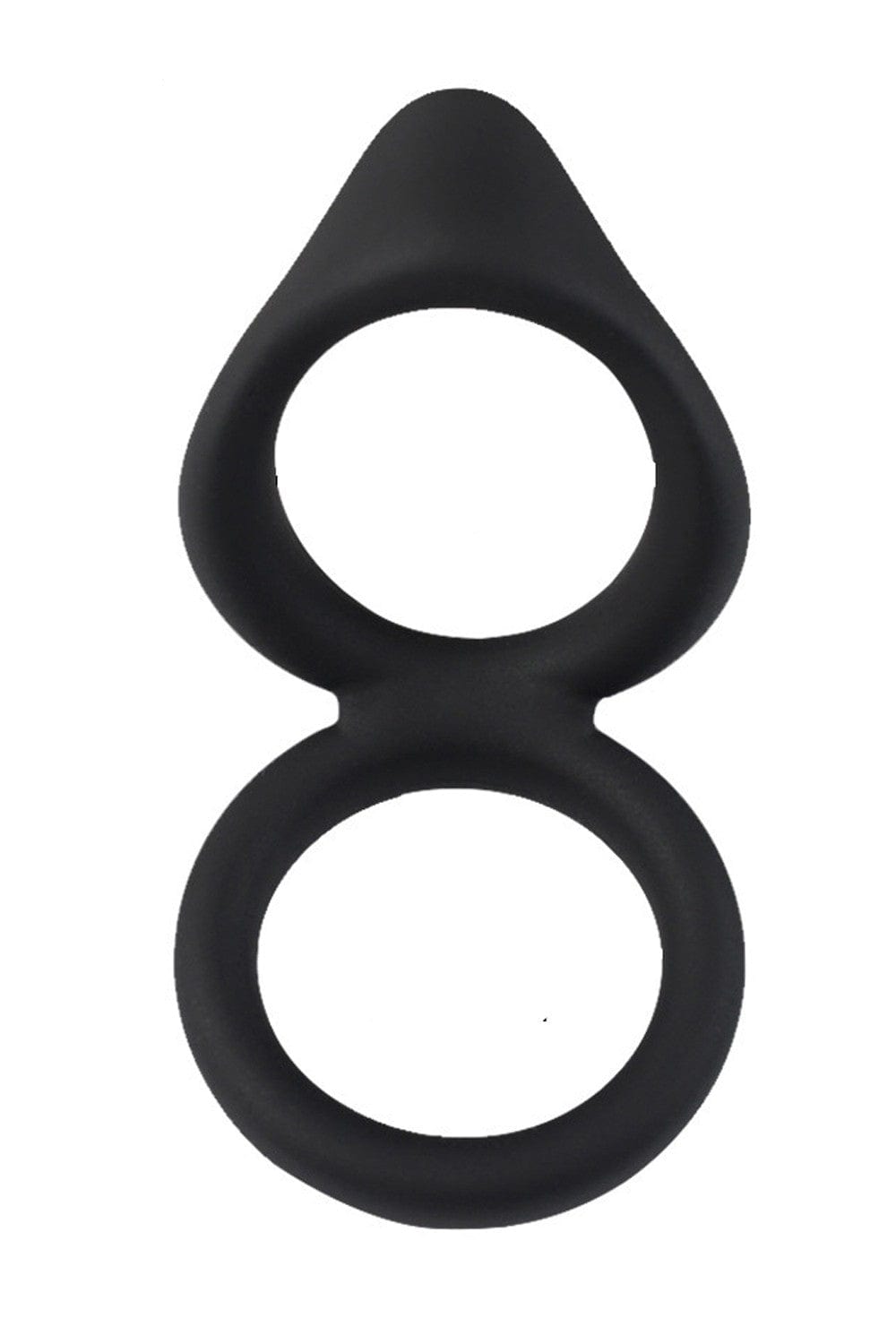 Double cockring noir en silicone - WS-NV508B