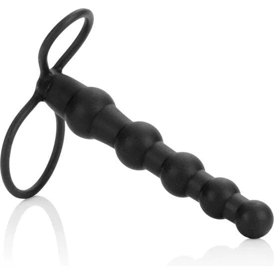 Double Pénétrateur Perlé En Silicone Pour Couples