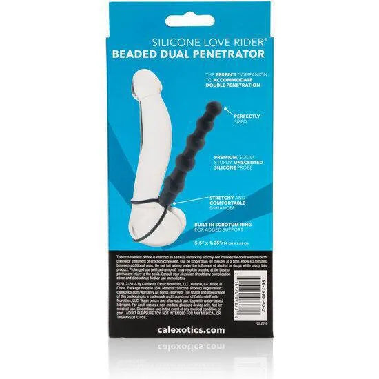 Double Pénétrateur Perlé En Silicone Pour Couples