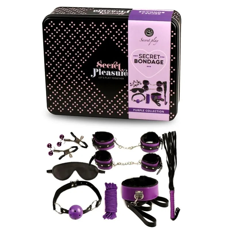 Ensemble De Bondage En Cuir Synthétique Noir