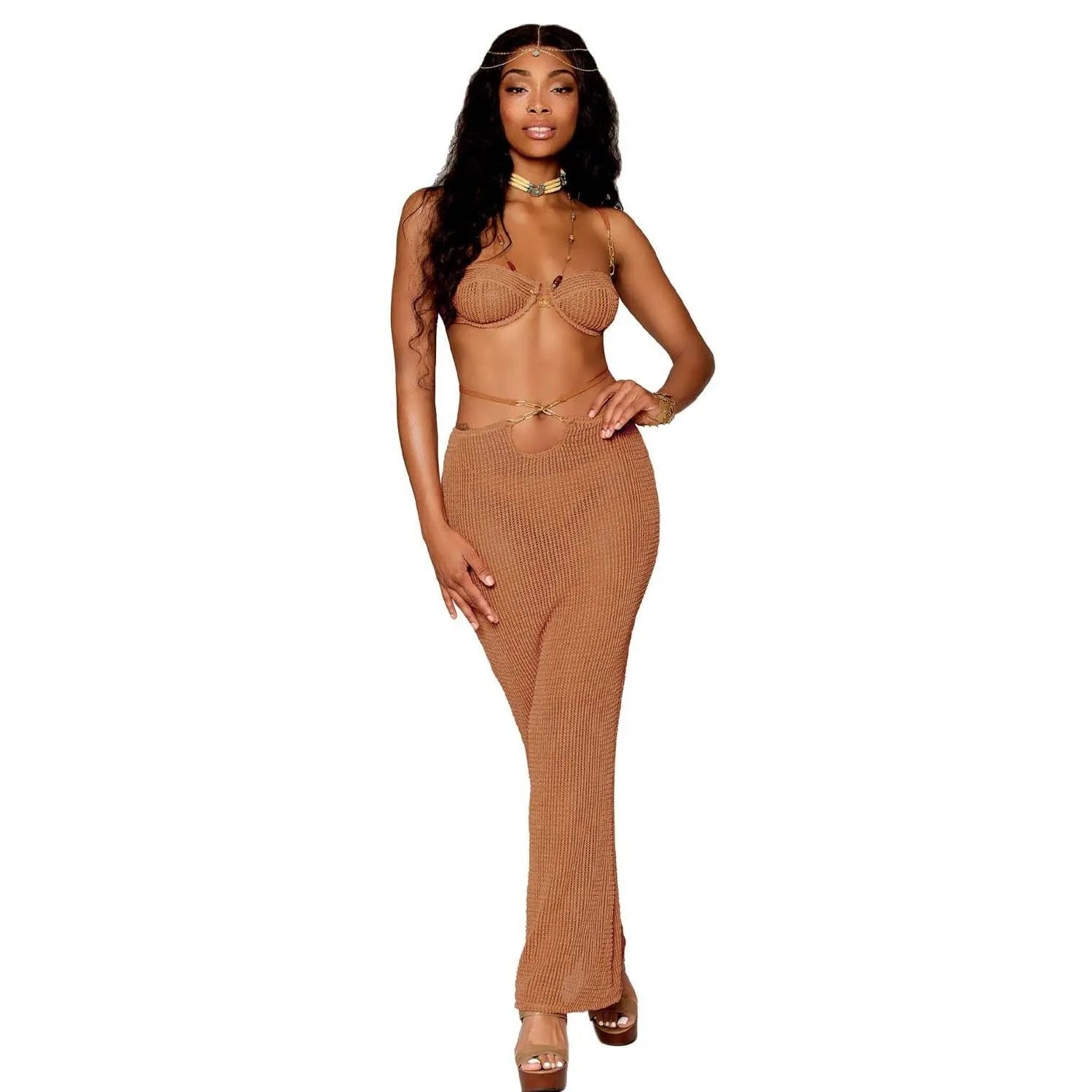 Ensemble De Lingerie Cuivré Soirée Intime