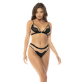 Ensemble Lingerie Avant-Gardiste Tulle Cuir Mapalé