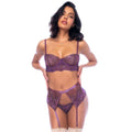 Ensemble Lingerie Brodée Trois Pièces Sensuelle