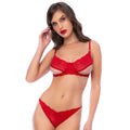 Ensemble Lingerie Dentelle Cœur Avec Armatures