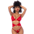 Ensemble Lingerie Dentelle Cœur Avec Corset