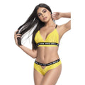 Ensemble Lingerie Dentelle Jaune Amusant