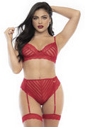 Ensemble Lingerie Dentelle Rouge Confortable