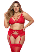 Lingerie Dentelle Rouge Grande Taille Séduisante