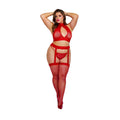 Ensemble Lingerie Grande Taille Résille Et Dentelle