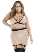 Ensemble Lingerie Grande Taille Résille Géométrique