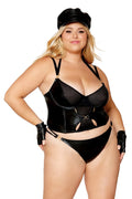 Ensemble Lingerie Sexy Grande Taille En Simili Cuir
