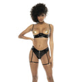 Ensemble Lingerie Sexy Vinyle Mapalé Avec Jarretières