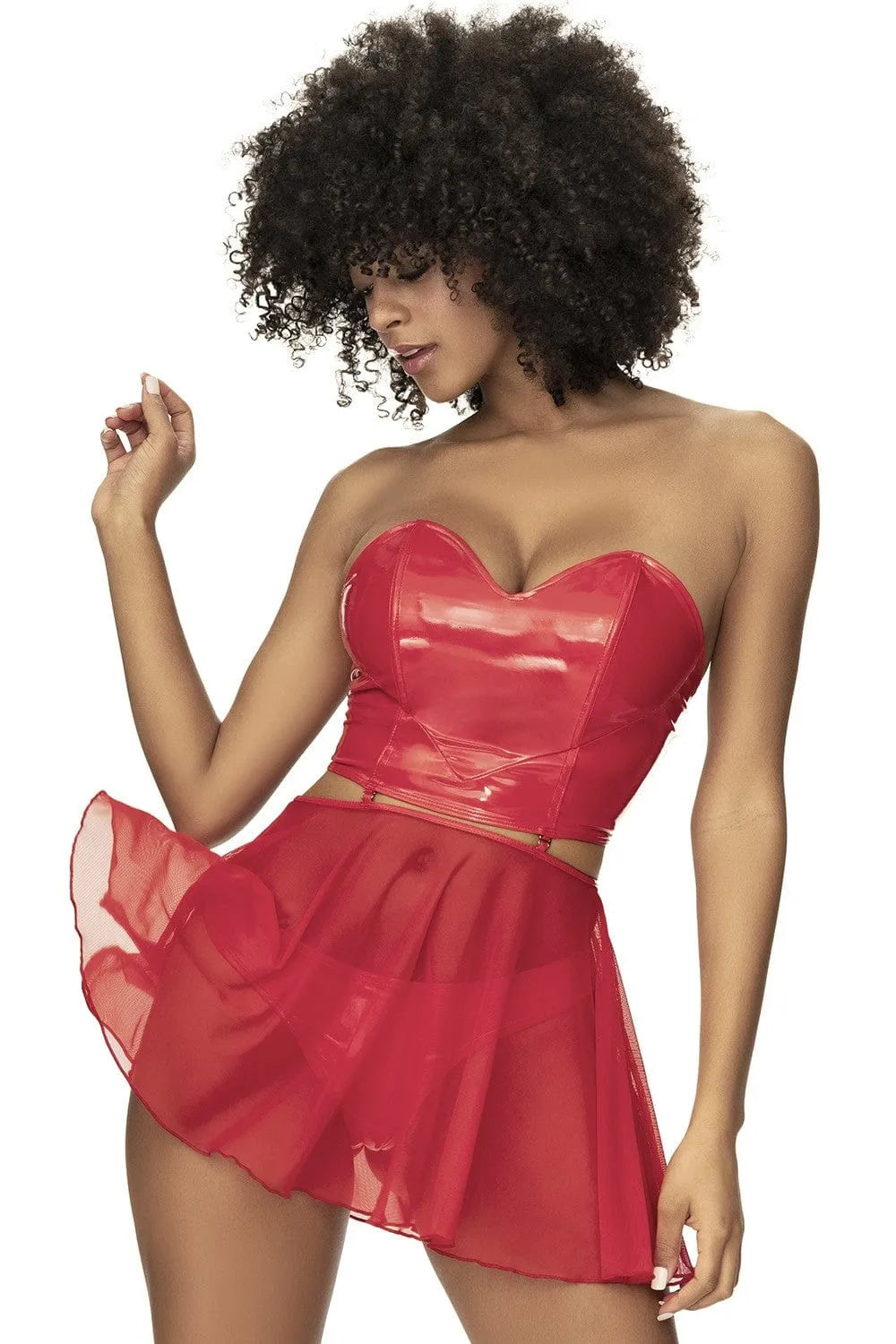 Ensemble Lingerie Vinyle Transformable Nuisette