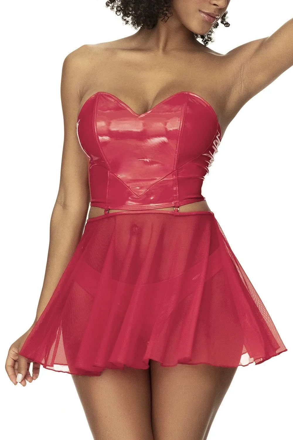 Ensemble Lingerie Vinyle Transformable Nuisette