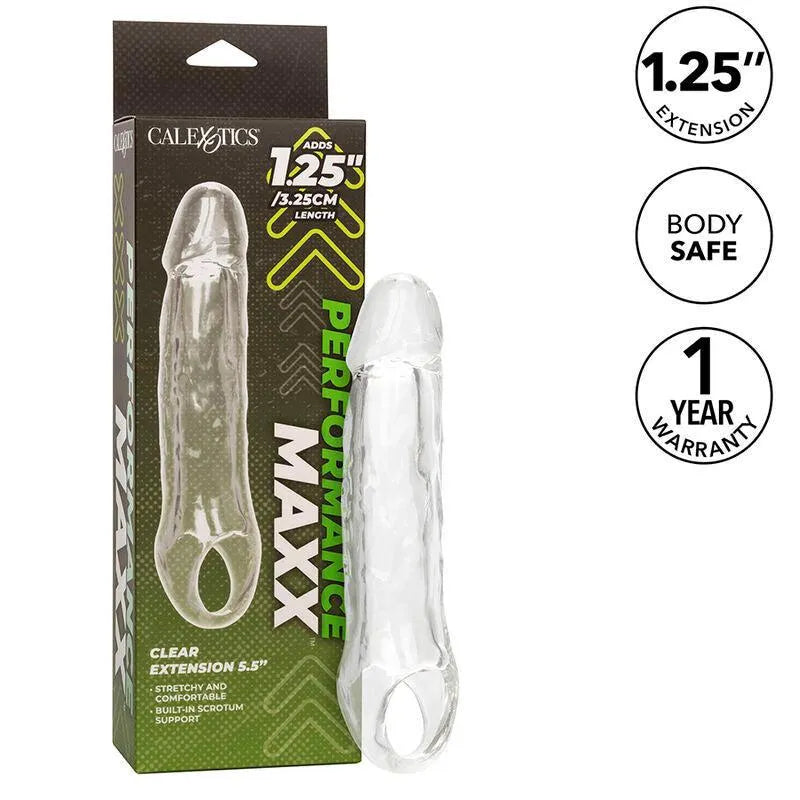 Extension Godemichet Transparente Performance Maxx 5,5