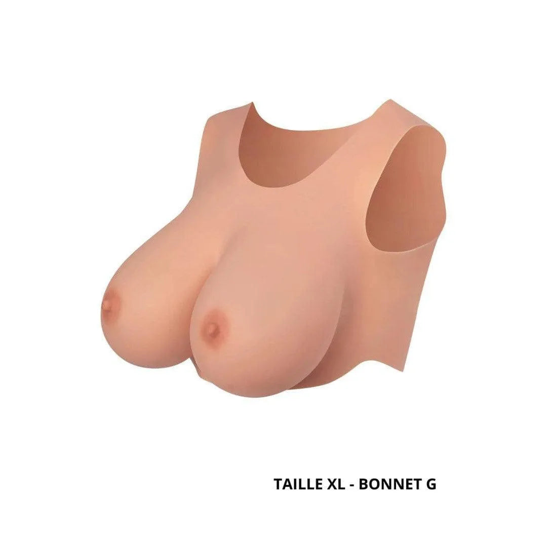 Fausse Poitrine En Silicone Réaliste Bonnet G Hypoallergénique