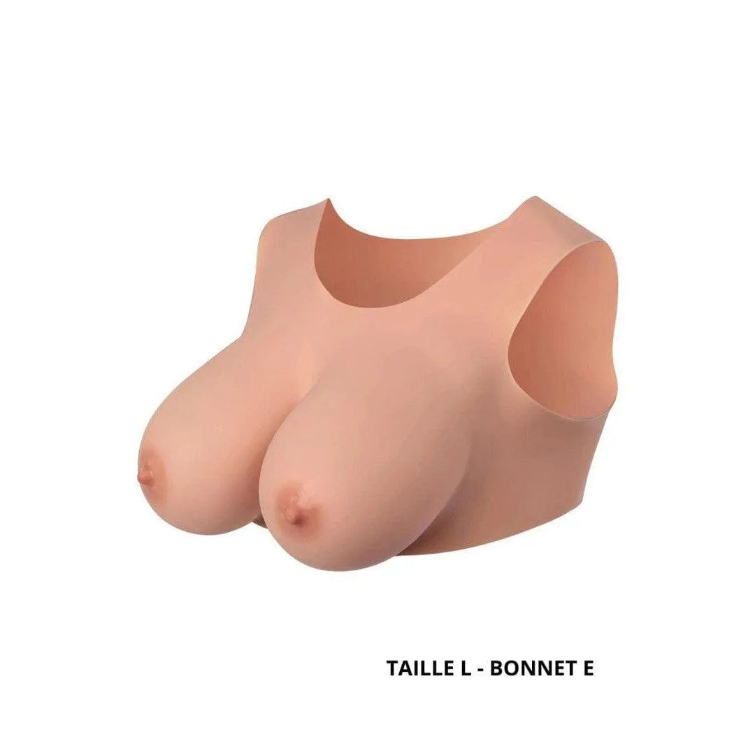 Fausse Poitrine En Silicone Réaliste Hypoallergénique Taille E