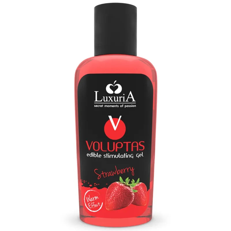 Gel De Massage Comestible Chauffant Fraise