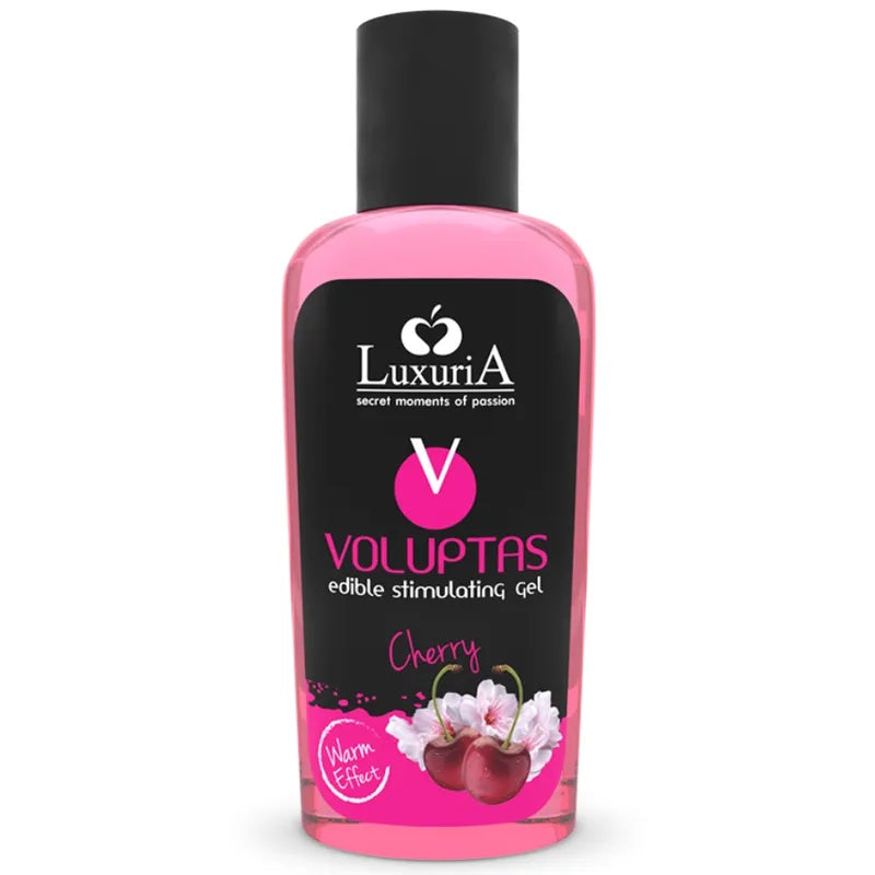 Gel De Massage Comestible Effet Chauffant Cerise