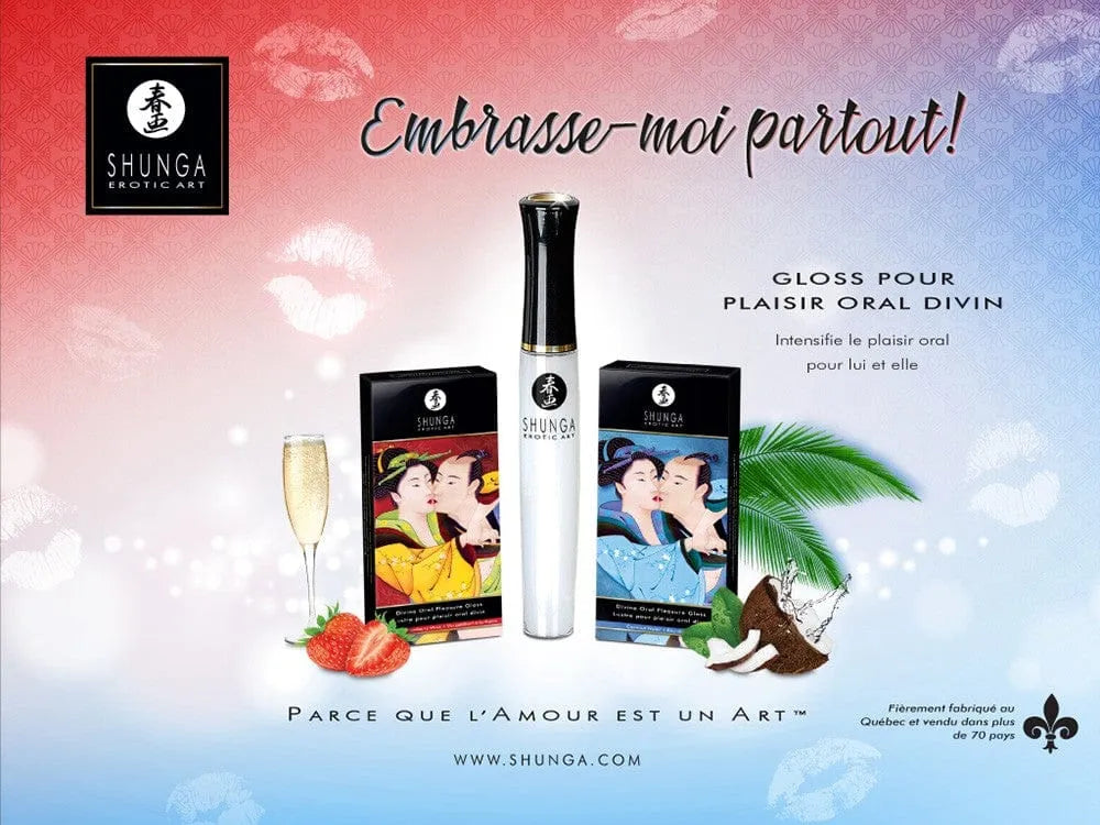 Gloss Stimulant Fraise Vin Pétillant Pour Plaisir Oral