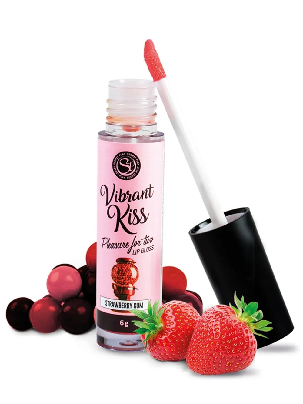 Gloss Vibrant Saveur Fraise Pour Plaisir Oral