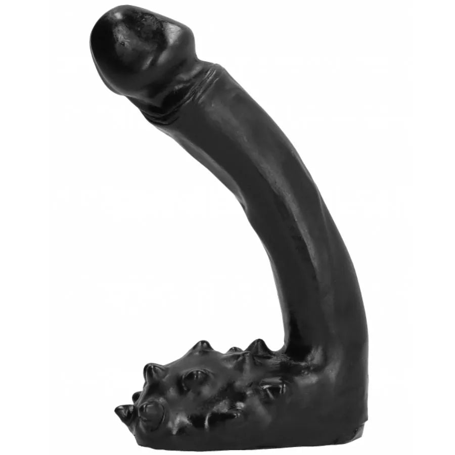 Gode All Black Mince Avec Bosses Pour Débutants