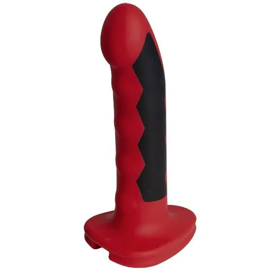 Gode-Ceinture Électro-Stimulation Silicone Rouge Épicé