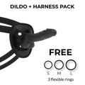 Gode En Silicone Double Densité Articulable Avec Harnais
