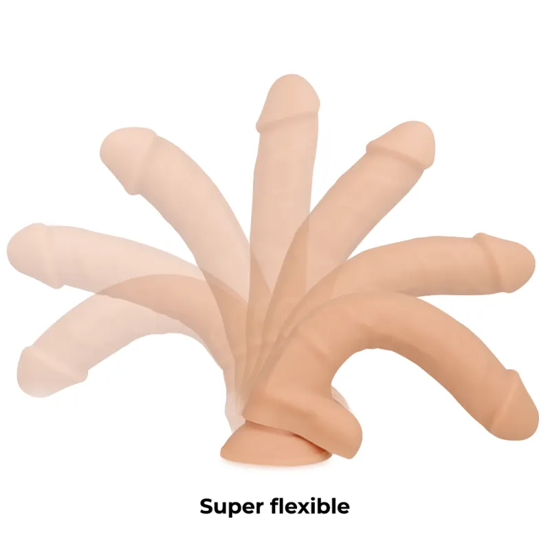 Gode Réaliste Articulable Silicone Platine Hypoallergénique