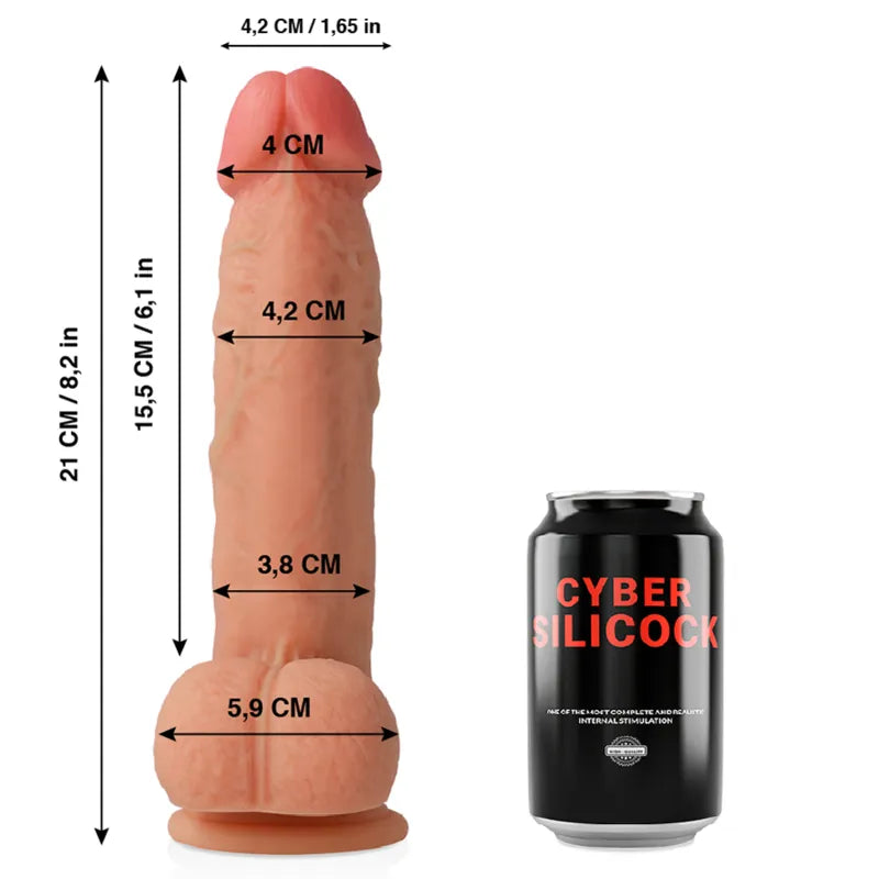 Gode Réaliste Silicone Médical Longue Ventouse
