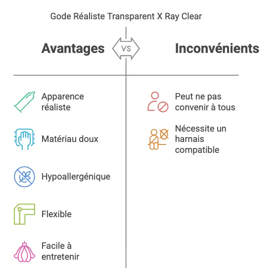 Gode Réaliste Transparent X Ray Clear