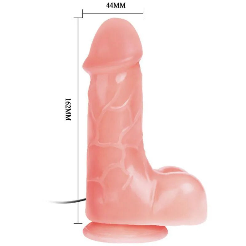Gode Réaliste Ventouse Pvc Vibrations Télécommande