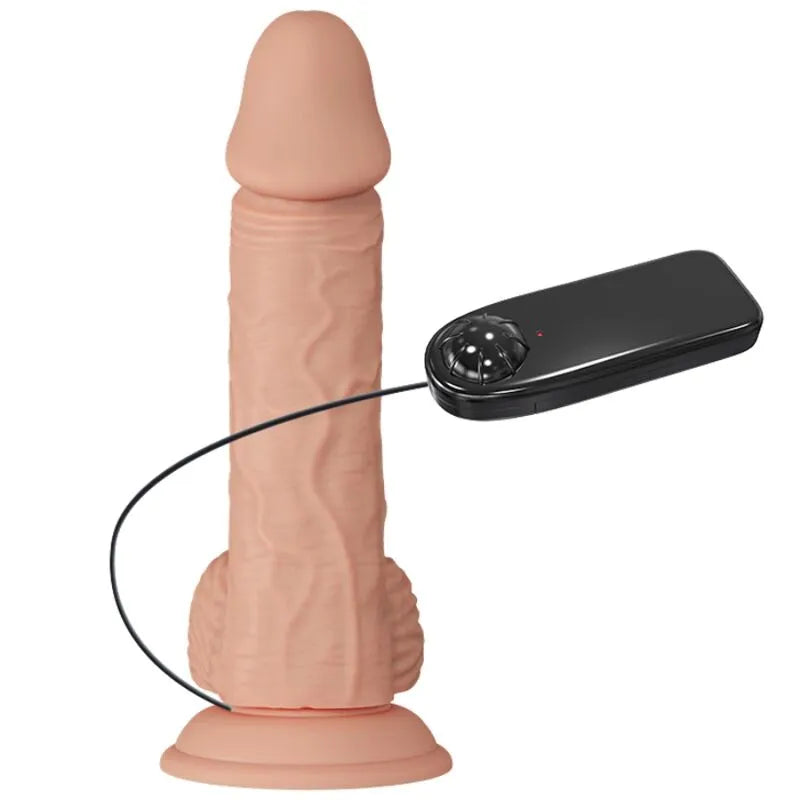 Gode Réaliste Vibrant Tpr Avec Base Sous Vide